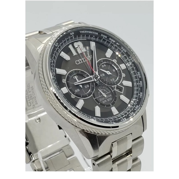 Men's Citizen EcoDrive Nighthawk Chronograph Watch B620-S111692 WR200 - Picture 2 of 7